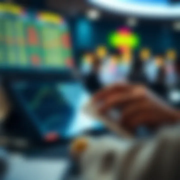 A close-up view of a person analyzing historical lottery data on a digital device.