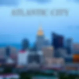 Overview of Atlantic City skyline featuring popular resorts