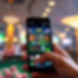 A smartphone displaying an engaging casino interface