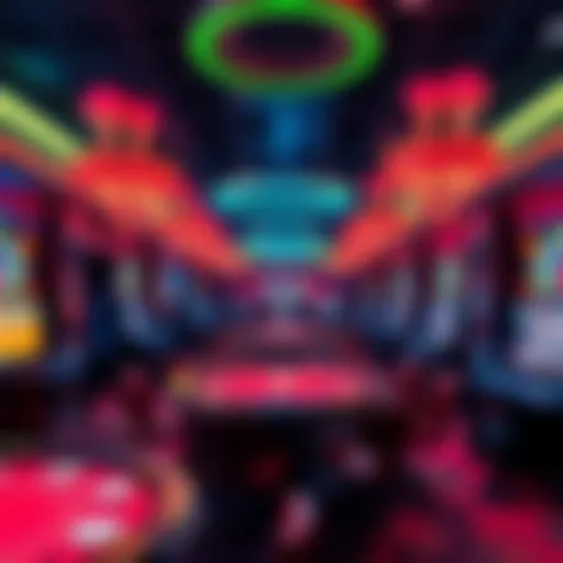 An immersive virtual casino environment with vibrant graphics
