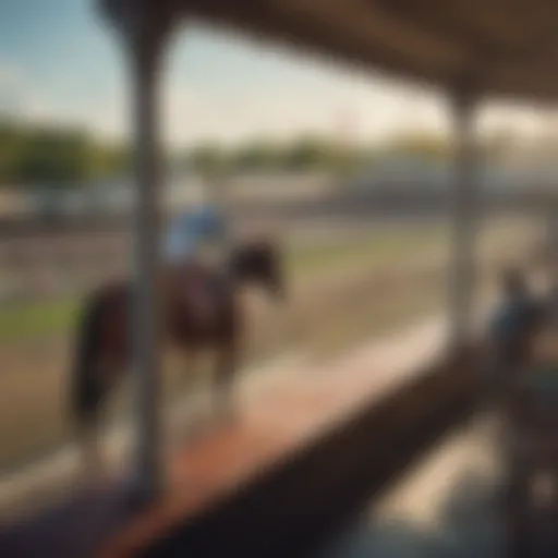 A stunning view of Belmont Park during the race day