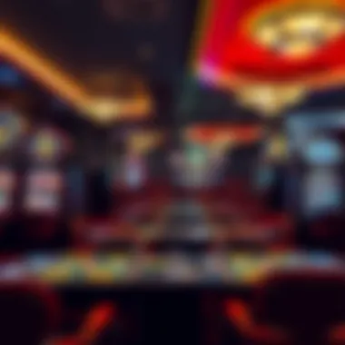 Interior of Big D Casino featuring gaming tables and slot machines