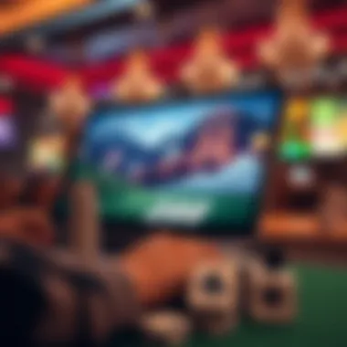 Visual representation of online gambling platforms gaining popularity in Ireland