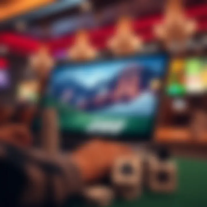 Visual representation of online gambling platforms gaining popularity in Ireland