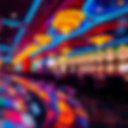 Exciting casino atmosphere with colorful lights