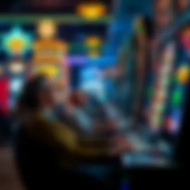 Engaged player experiencing the thrill of slot gaming