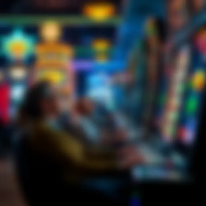 Engaged player experiencing the thrill of slot gaming