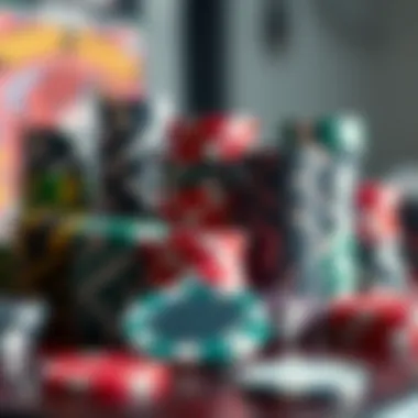 A beautifully arranged display of custom poker chips made from various materials.