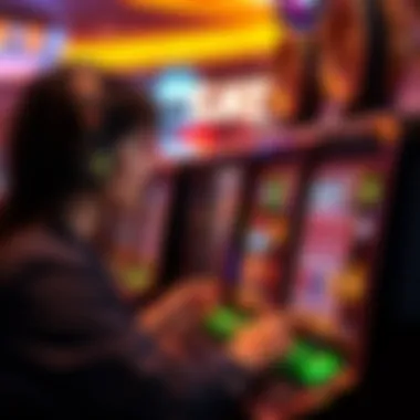 Player engaging with an interactive slot interface