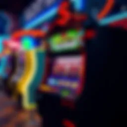 Vibrant slot machine display