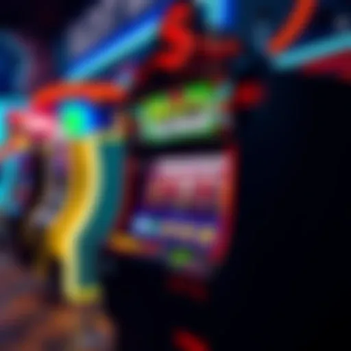 Vibrant slot machine display