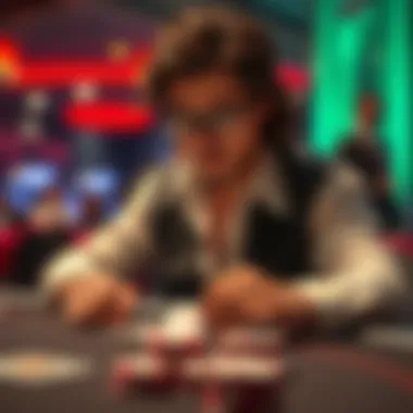 Elite Player at the Poker Table An elite player showcasing skill at the poker table