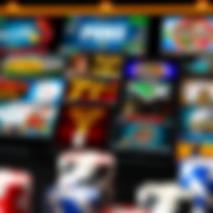 A collage of different poker game options available on various apps.