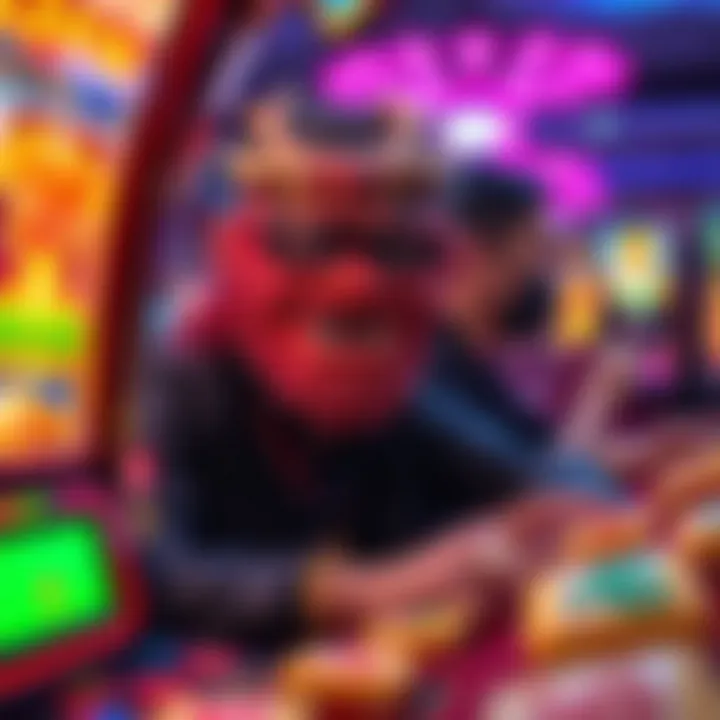 Player immersed in the thrilling experience of the dragon slot machine