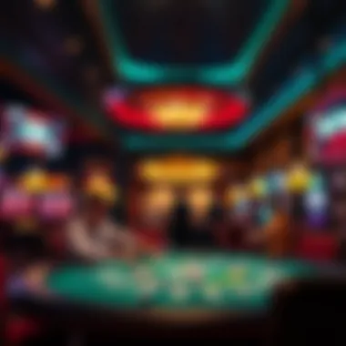 A serene casino environment reflecting responsible gambling