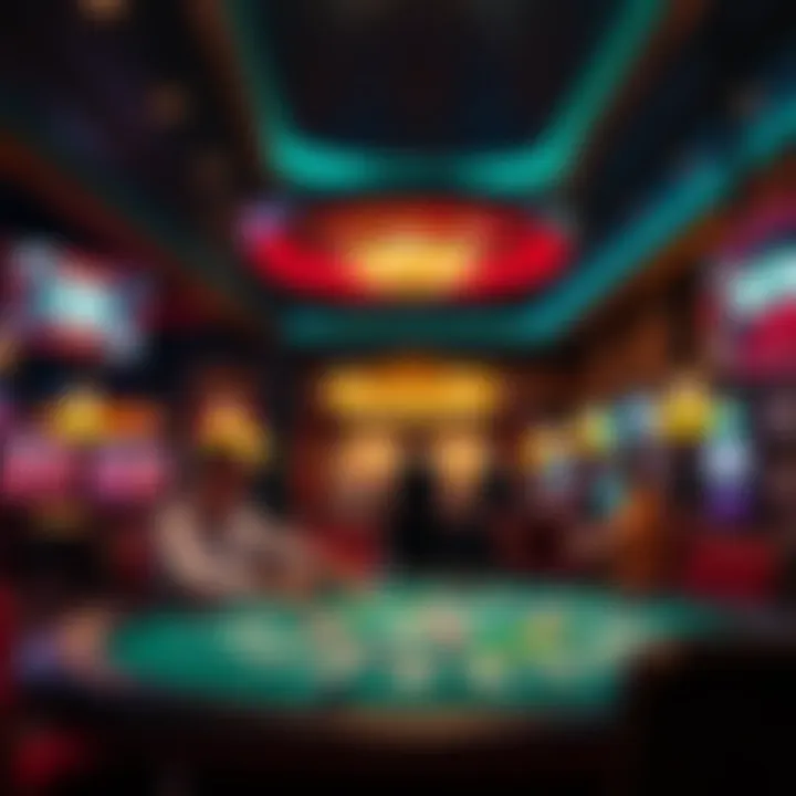 A serene casino environment reflecting responsible gambling