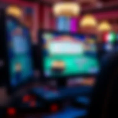 A visual representation of classic casino games on a computer screen