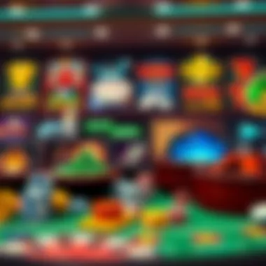 Graphical depiction of game variety available at online casinos