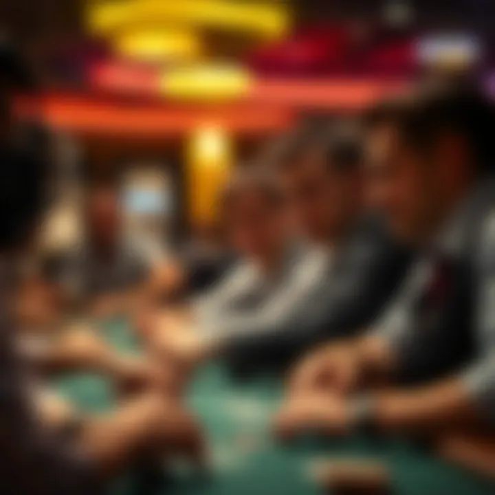 Focused players engaged in a tournament