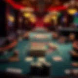 Exciting blackjack tournament table setup