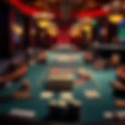 Exciting blackjack tournament table setup