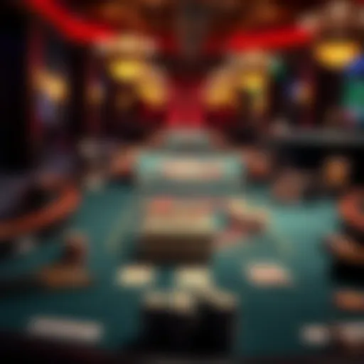 Exciting blackjack tournament table setup