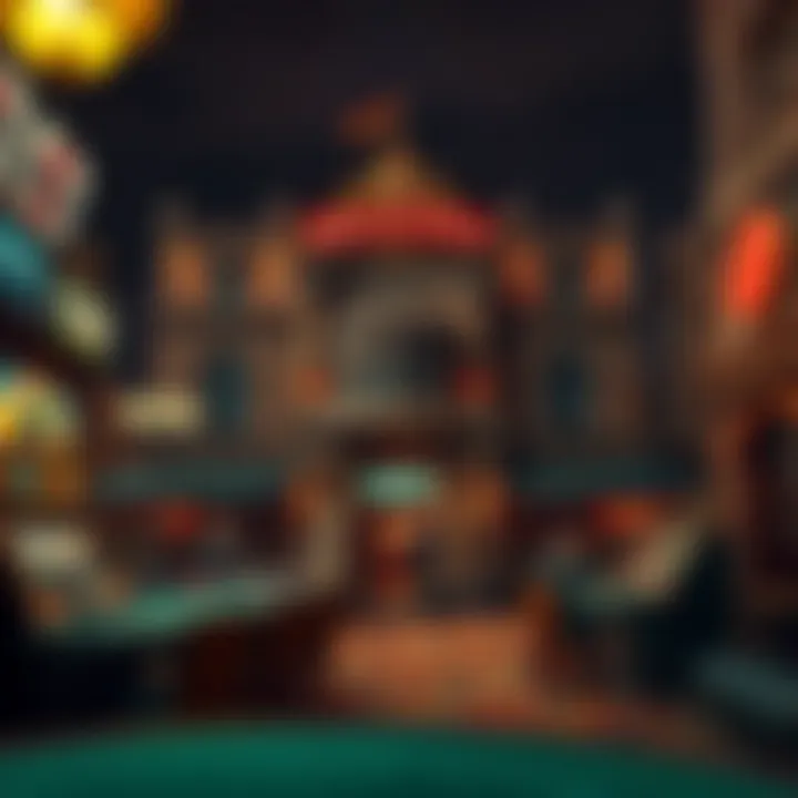 Historical depiction of early gambling establishments in Brazil