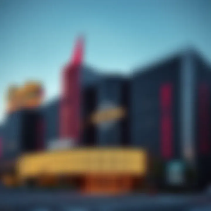 Exterior view of a prominent Detroit casino showcasing modern architecture