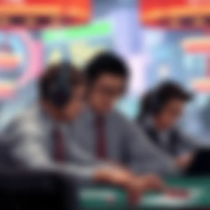 Illustration depicting player psychology and decision-making in gambling.