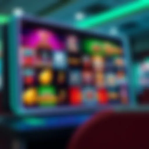 Vibrant online slots interface showcasing various themes