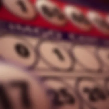 Bingo Board Close-Up A close-up of a bingo board displaying numbers