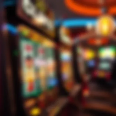 An artistic representation of slot machine symbols and payouts