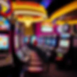 A vibrant display of modern slot machines in Las Vegas