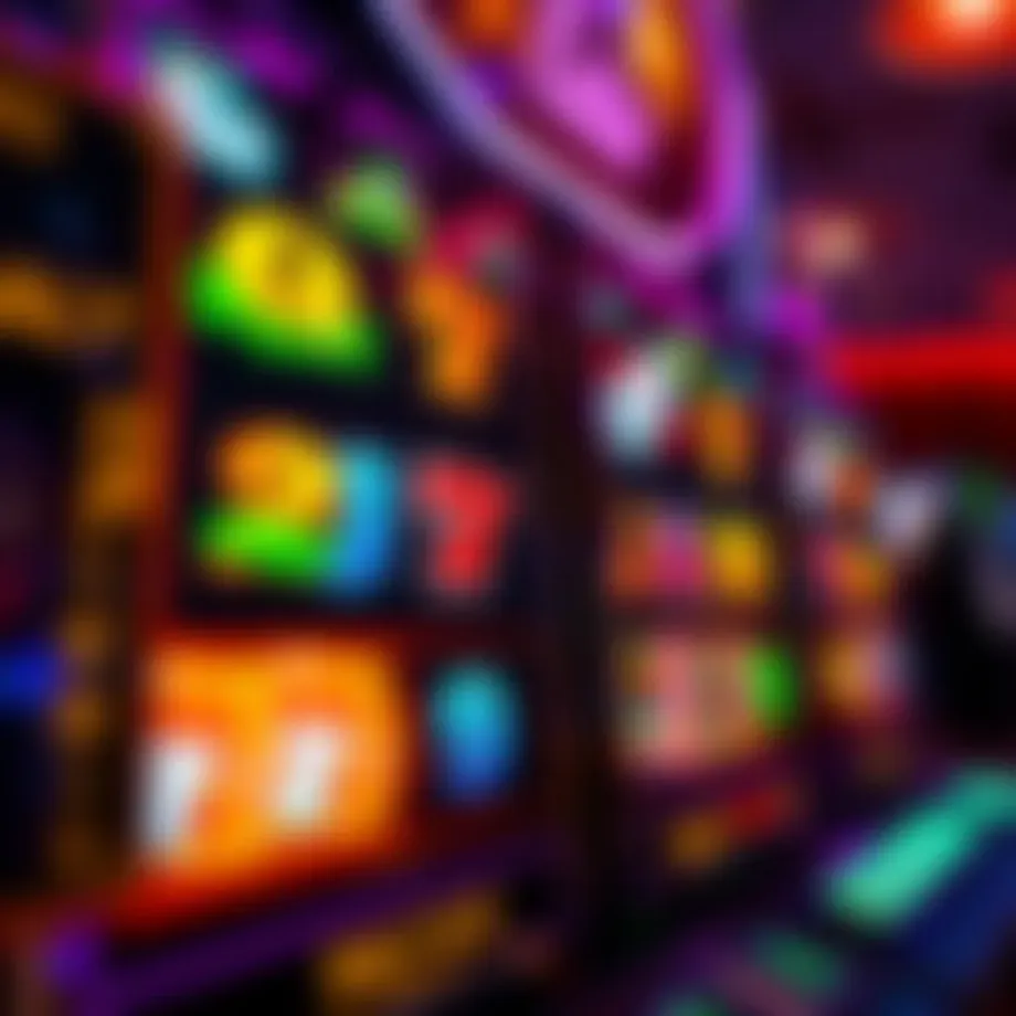 Colorful digital slot game interface