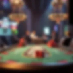 A strategic poker table setup showcasing free play options