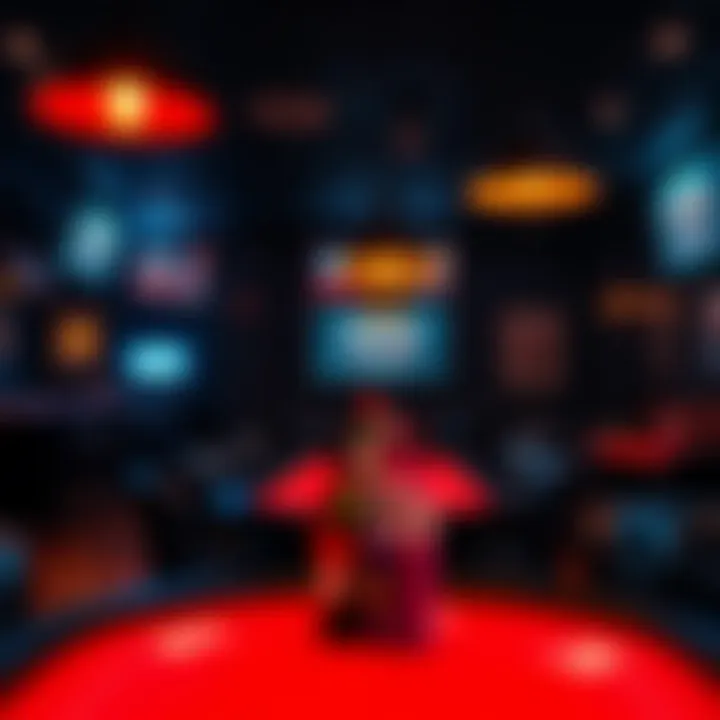 A cozy local poker room ambiance with dim lighting.