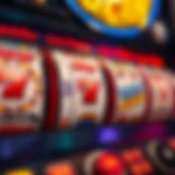 Close-up of a lock and spin slot machine interface showcasing symbols and mechanics