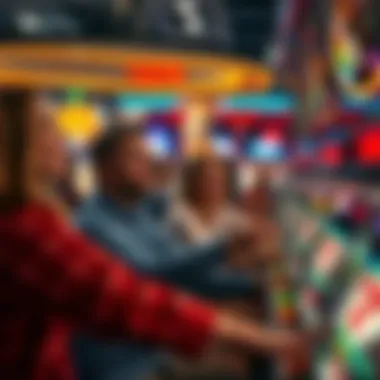 Visual representation of player engagement and excitement during a lock and spin slot game