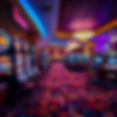 Vibrant gaming floor filled with slot machines and gaming tables