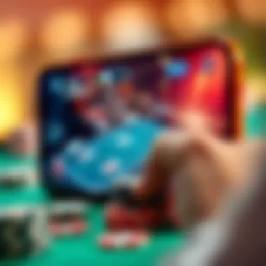 Mobile poker gameplay on smartphone