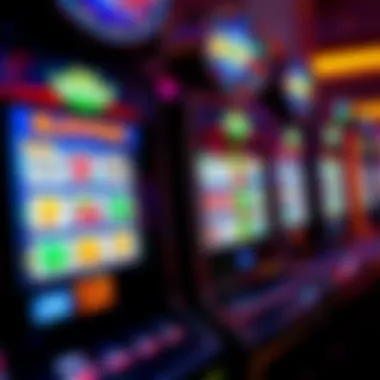 Close-up of a high-tech slot machine interface