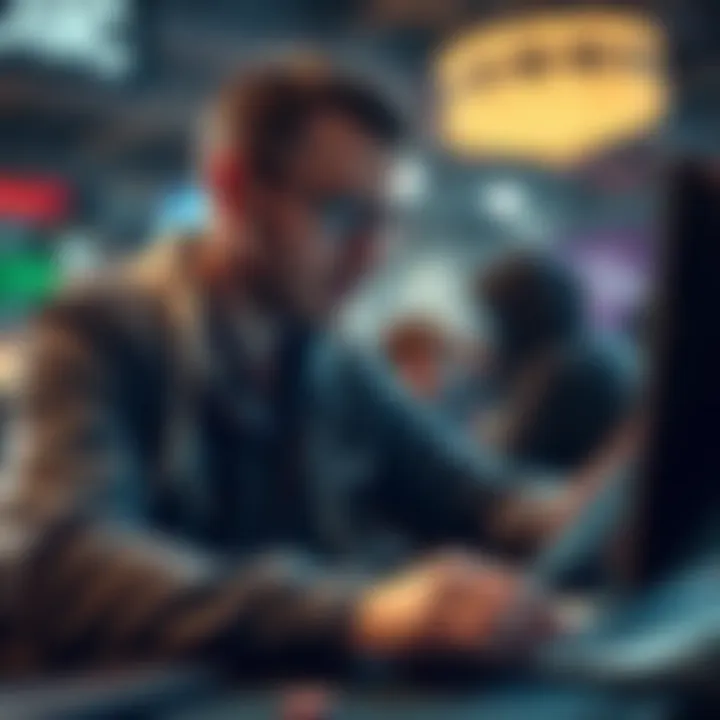 A strategic player analyzing game data on a digital platform