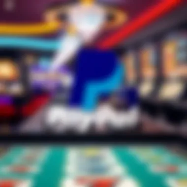 PayPal logo with gaming background