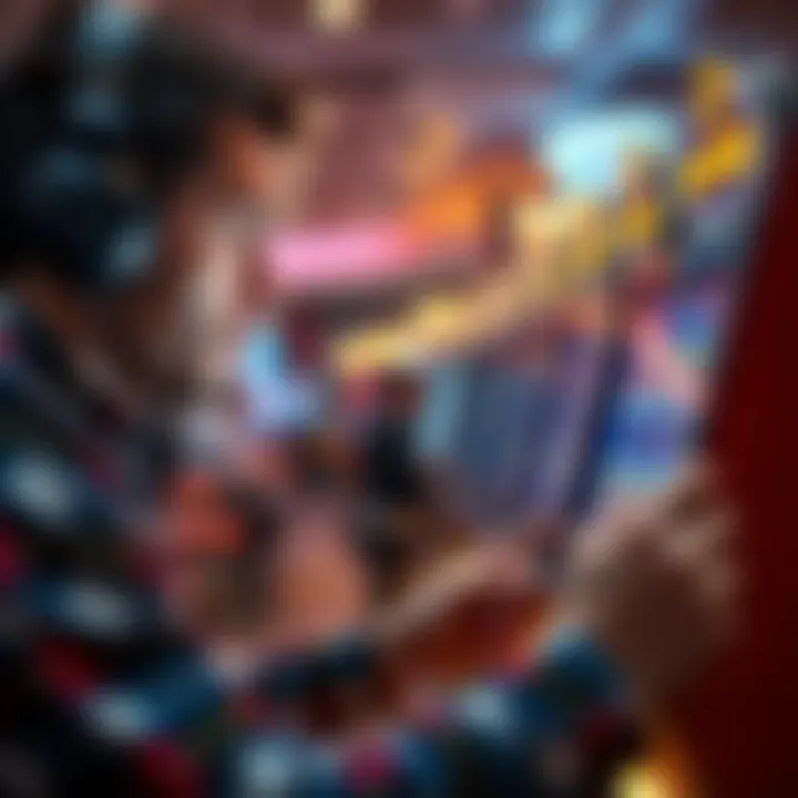 Player enjoying online slots on a device