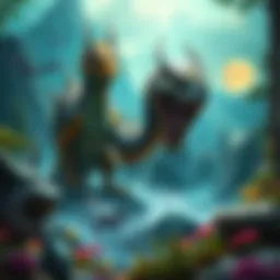 Vibrant online slot theme showcasing mythical creatures and magical landscapes