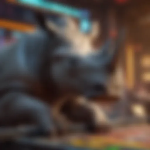 A captivating view of the Raging Rhino slot game interface showcasing vibrant symbols and dynamic animations.