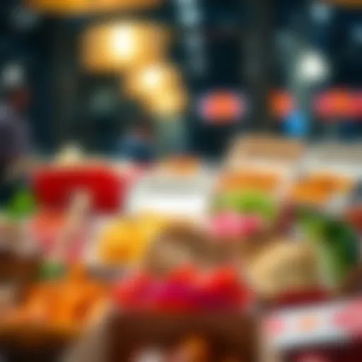 A vibrant assortment of takeout containers showcasing diverse cuisines.