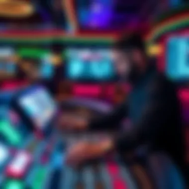 User interacting with a digital craps table