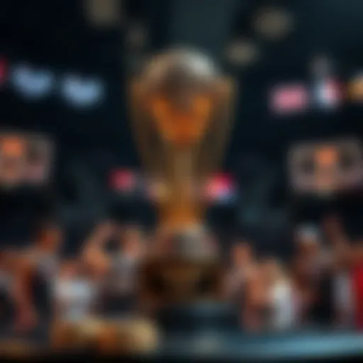 Celebrating the Thrill of Winning Exciting March Madness trophy on display