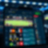 User interface of a popular sportsbook app